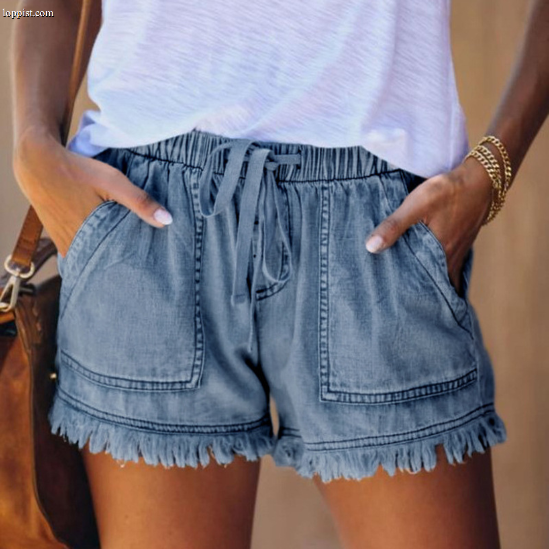 IMELDA™ – Casual Soft Waist-Tie Loose Fit Shorts