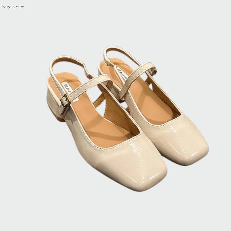 Olivia - Square Tip Mary Jane Shoes