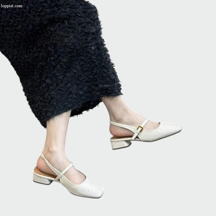 Olivia - Square Tip Mary Jane Shoes