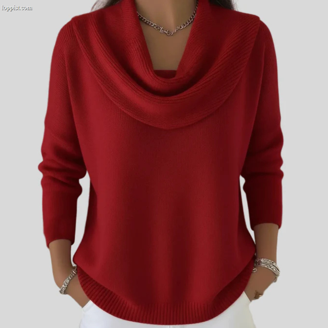 JOCELYN™ - Cozy Ruffled-neck Sweater