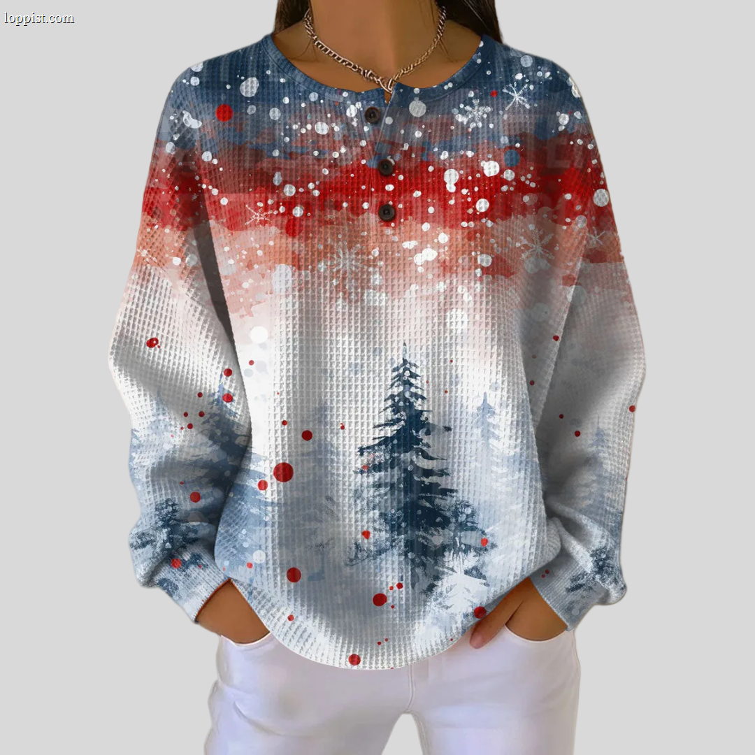 Alva | Christmas Sweater with Soft Pine Tree Pattern