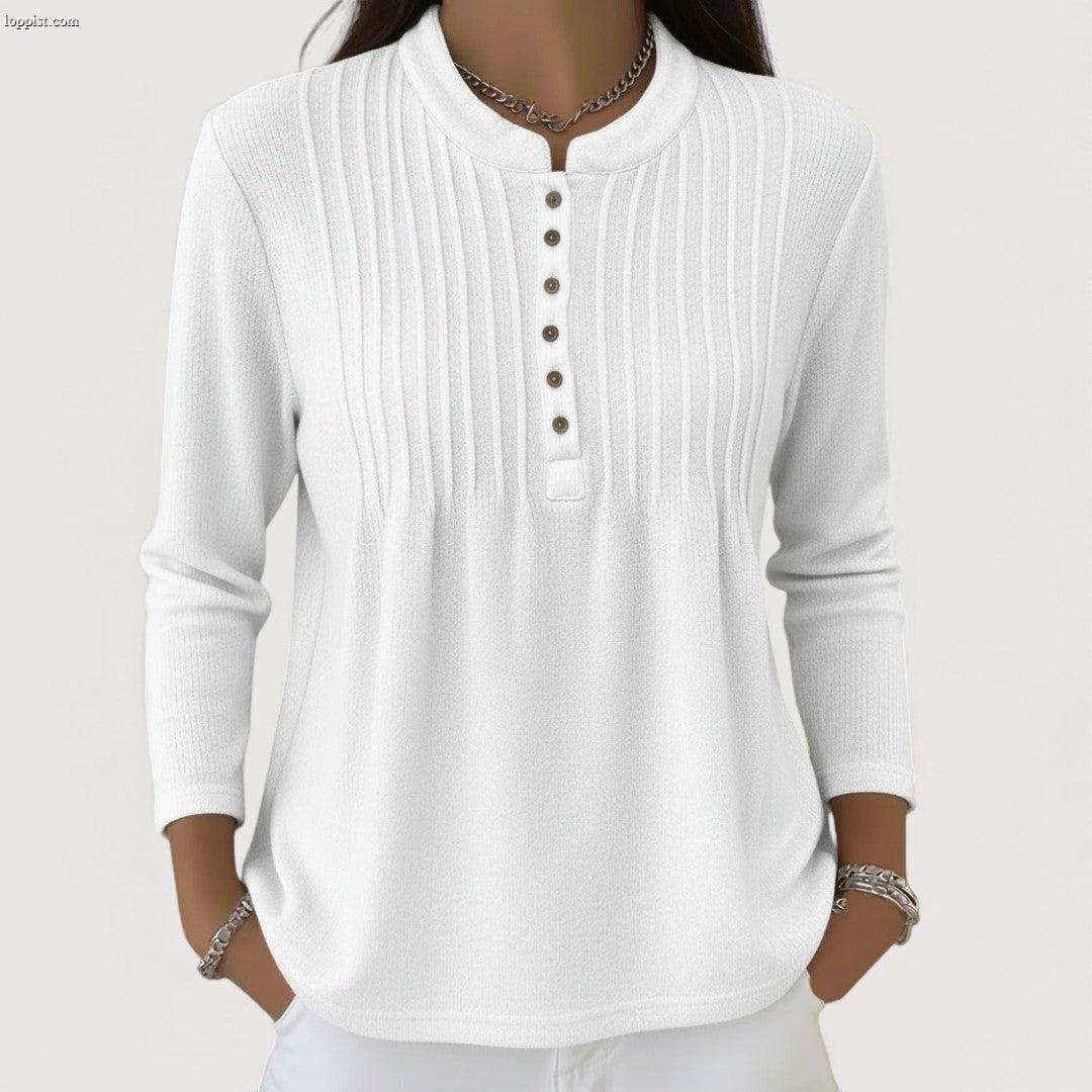 ELODIA – BUTTON KNIT TOP
