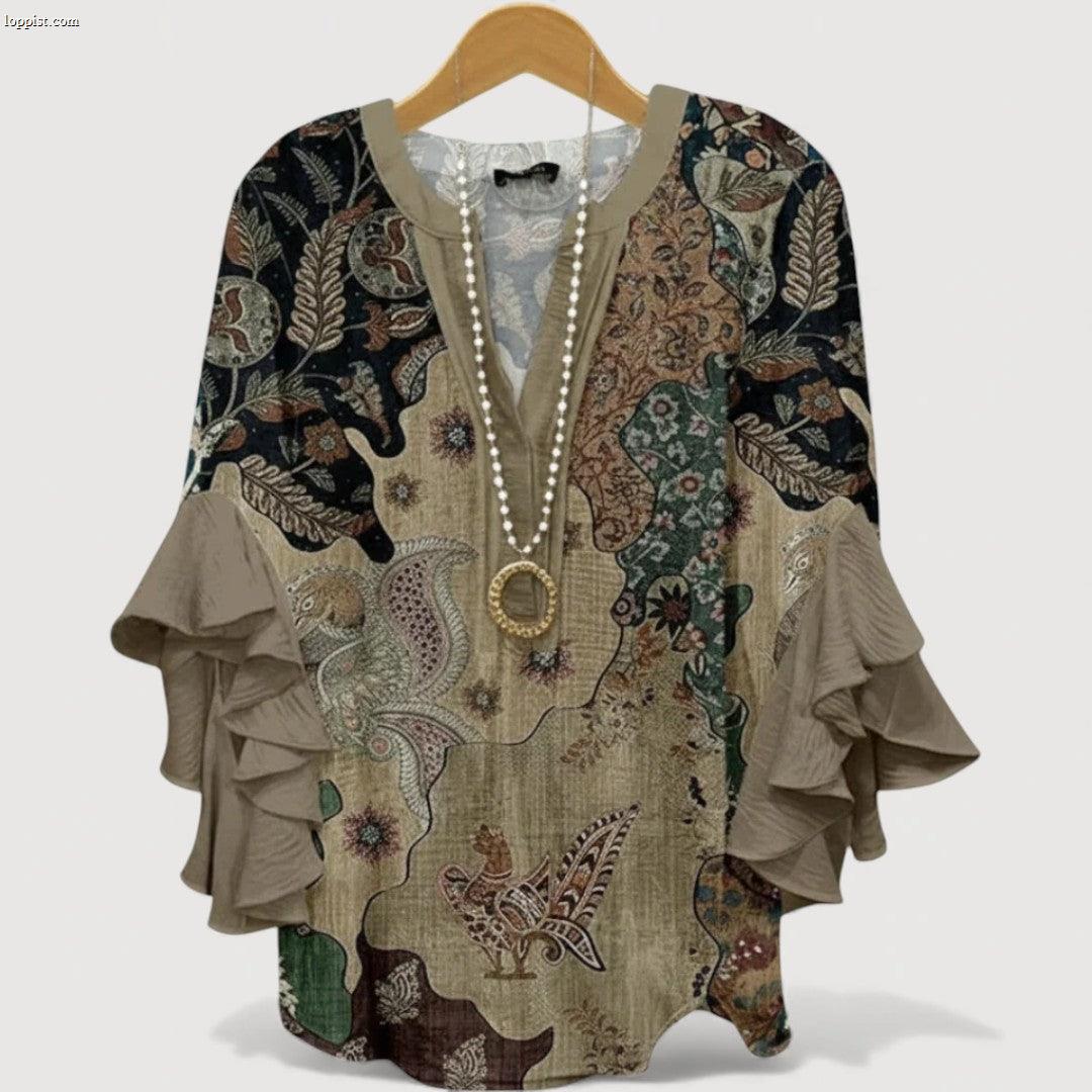 ALIANE – BOHO RUFFLE BLOUSE