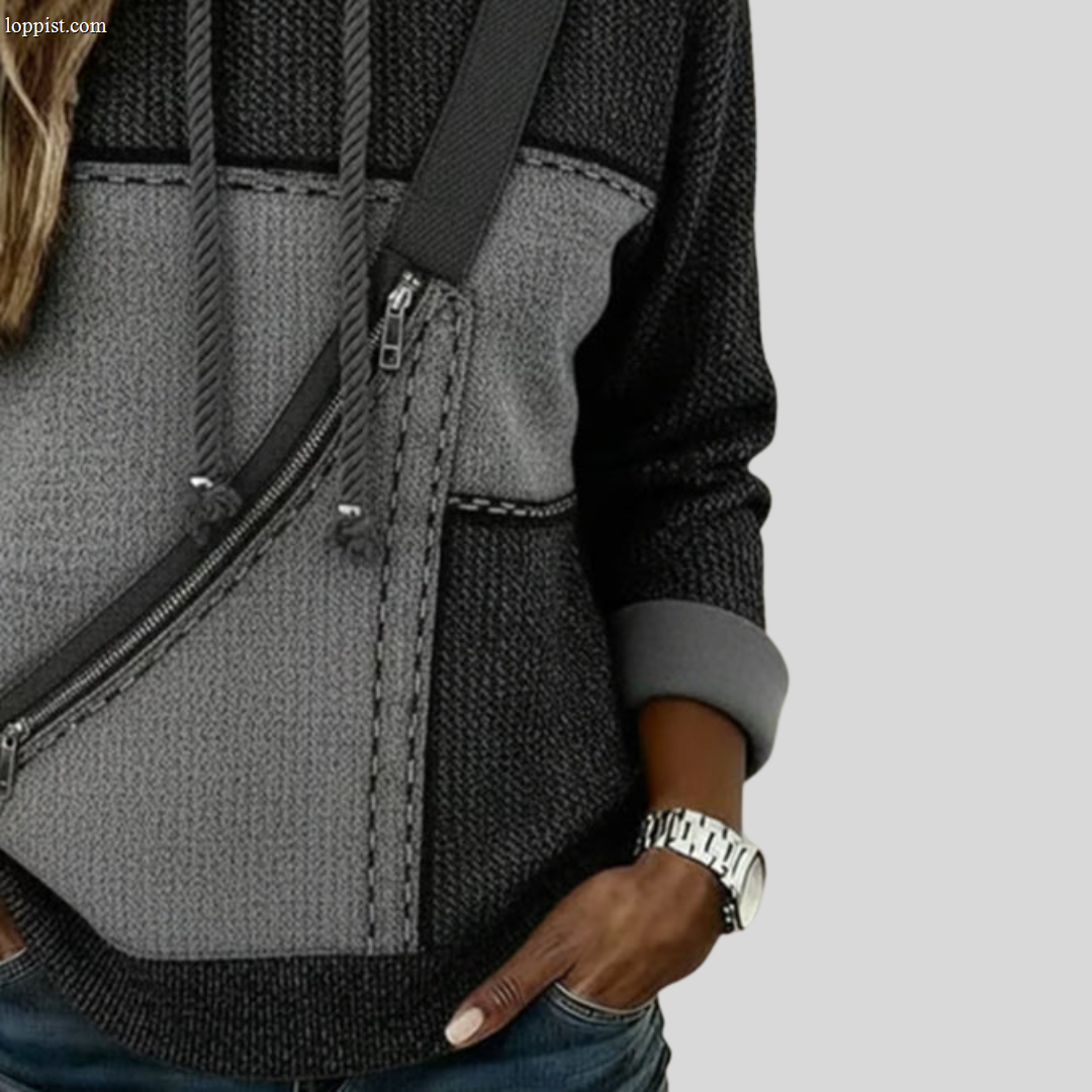 Romina™ | Soft Knit Pullover Hooded Top