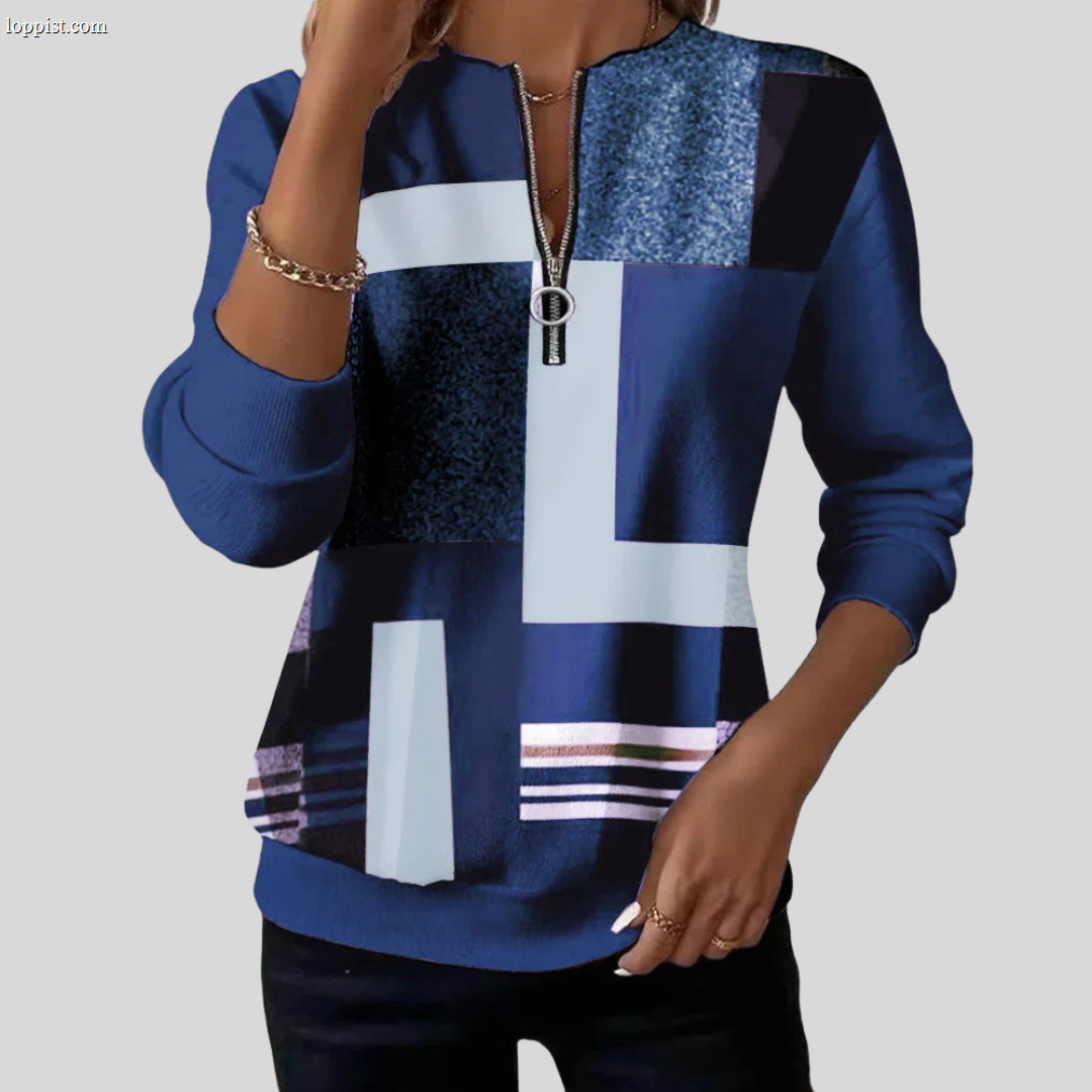 Velstine™ | Knitted Zip-Up Sweater