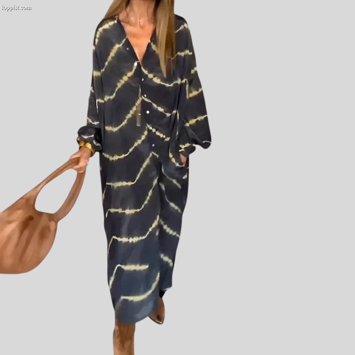Amelie™ | Elegant Boho Striped Maxi Dress