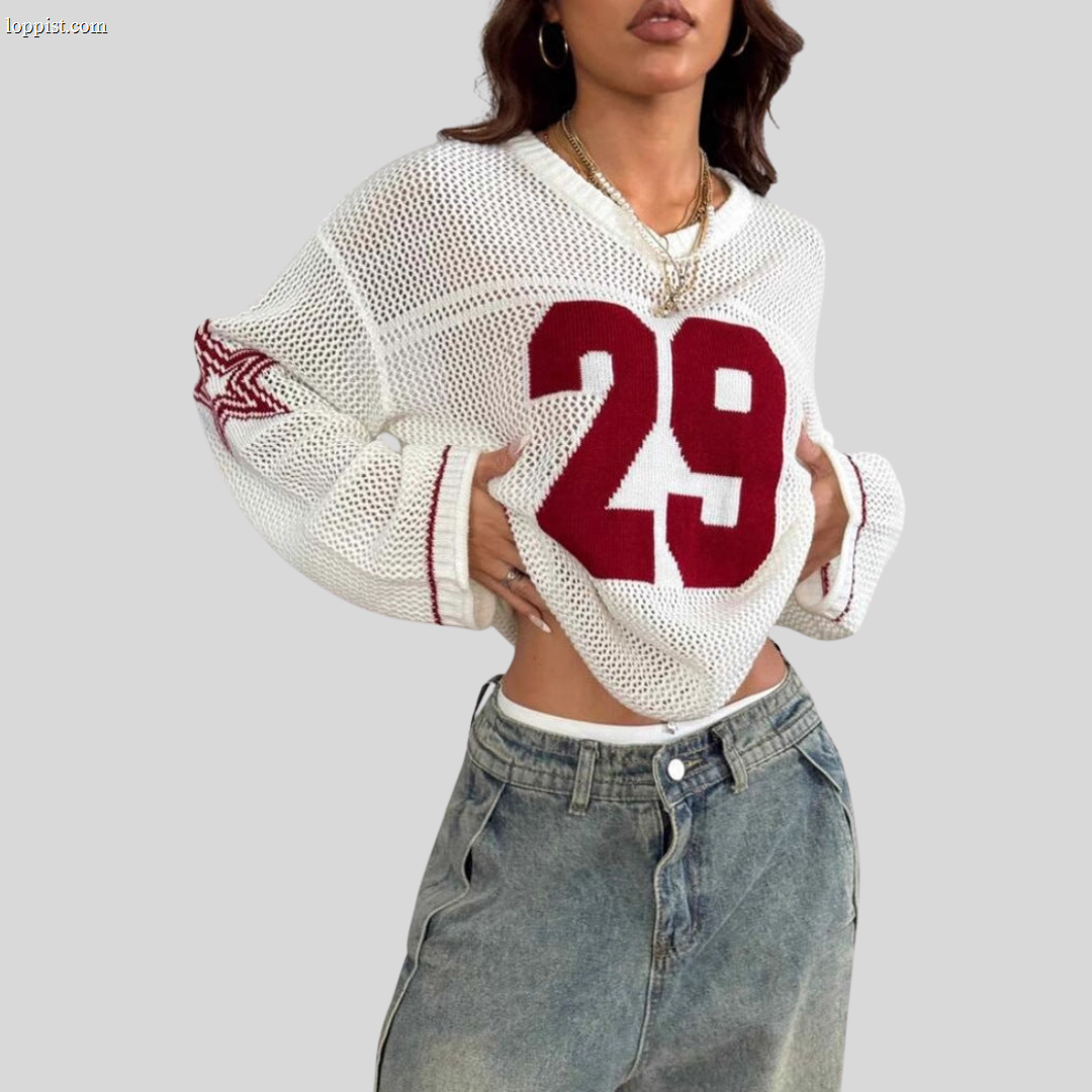 ALON™ – Retro Long Sleeve Pullover Sweater