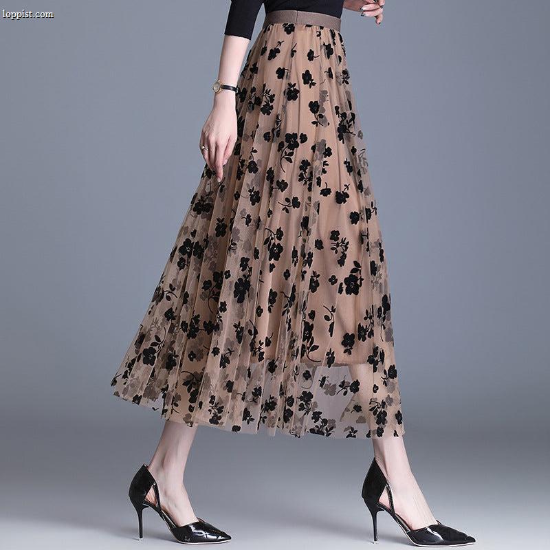 ADELINE™ – Chic Floral Midi Skirt