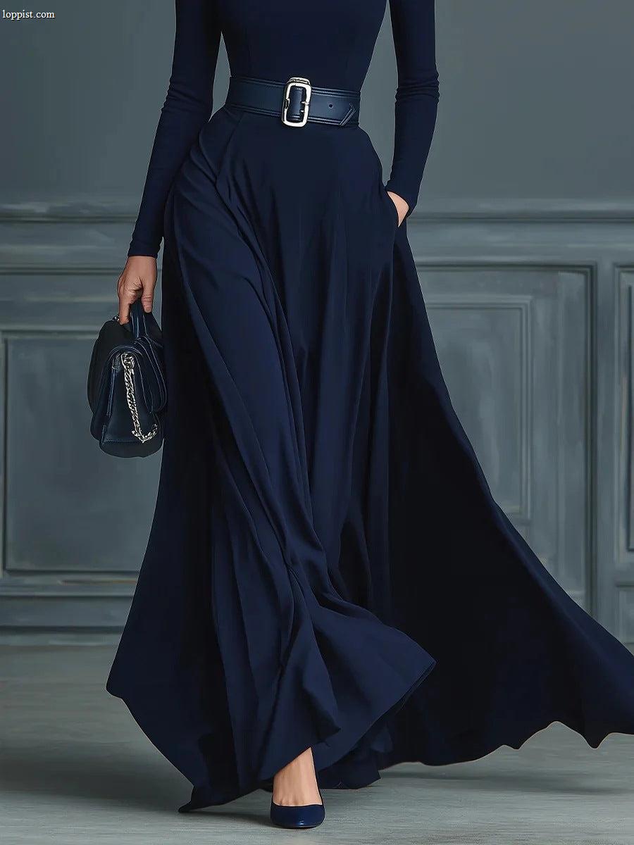 CORTLISS | HIGH-NECK MAXI DRESS