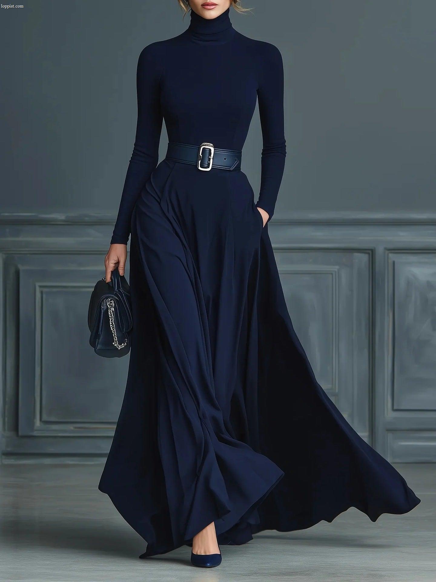 CORTLISS | HIGH-NECK MAXI DRESS