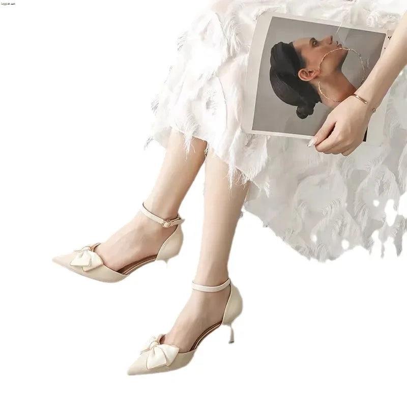 Erich | Pointed Strap Heels with Bow Detail