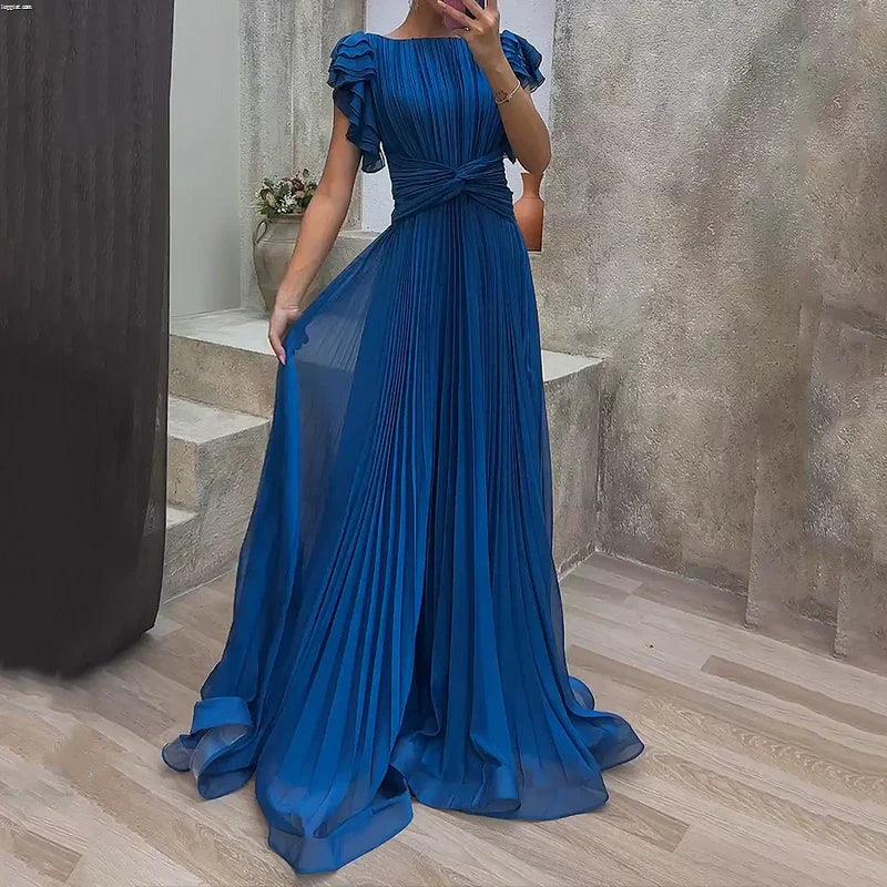 Selena | Pleated Evening Gown