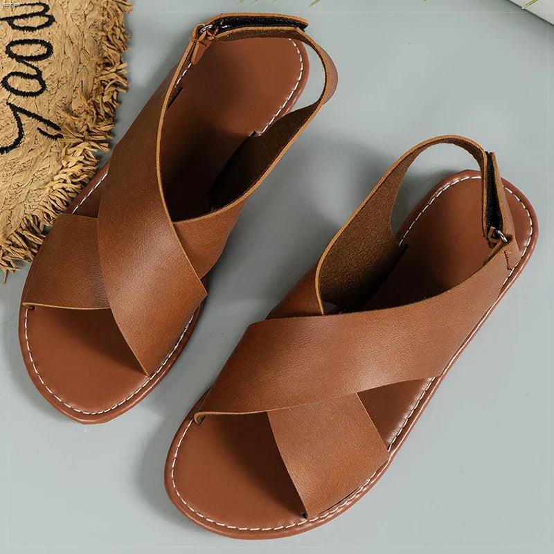 TANYA™ – Sleek Criss-Cross Flat Sandals