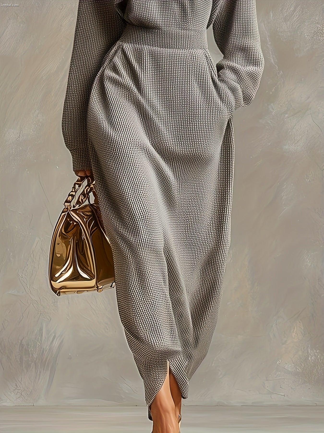 STELLA ERTOIS ELEGANT HIGH NECK MAXI DRESS