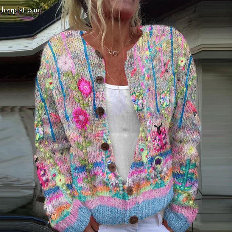 LENA | ELEGANT VEST MET BLOEMENPRINT
